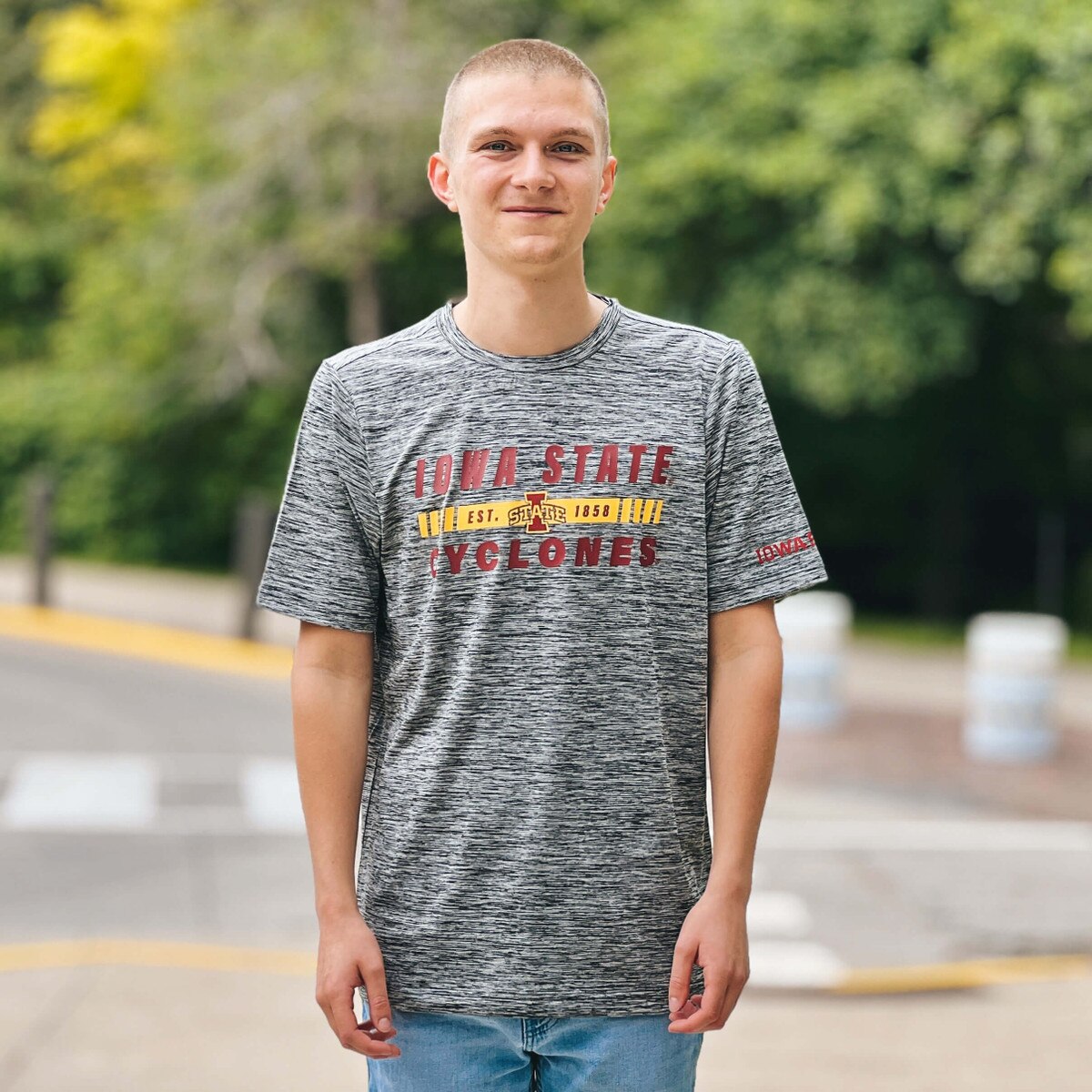 Authentic Brand I-State Heather Gray Performance T-Shirt